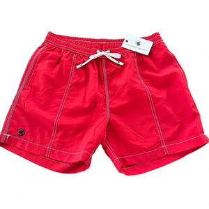 NWT southern proper Mens Medium Red Unlined Swim Shorts Trunks New 5”